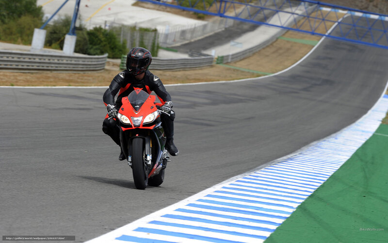 motorcyclist on racetrack