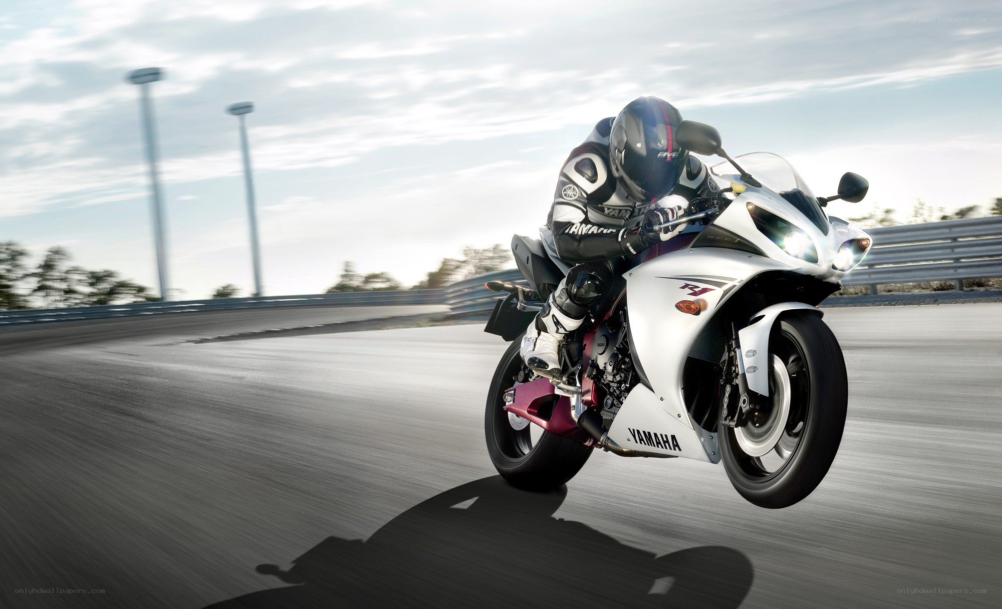 motorcyclist on racetrack