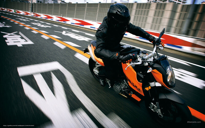 Motorcyclist on Racetrack — Black, Dynamic