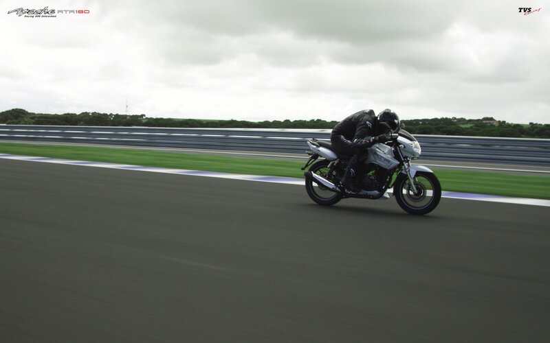 Motorcyclist on Racetrack — Gray