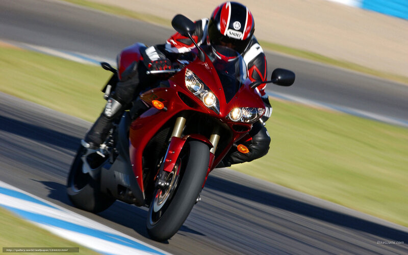 Motorcyclist on Racetrack — Red