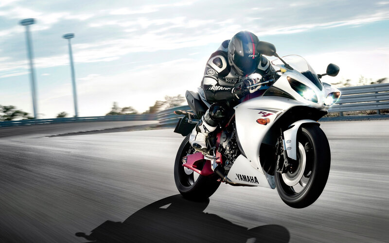 Motorcyclist on Racetrack — White, Dynamic, Afternoon, Photograph, Racer, Motorcycle
