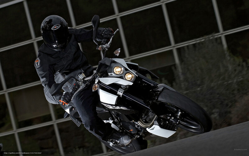 Motorcyclist on Ramp — Black