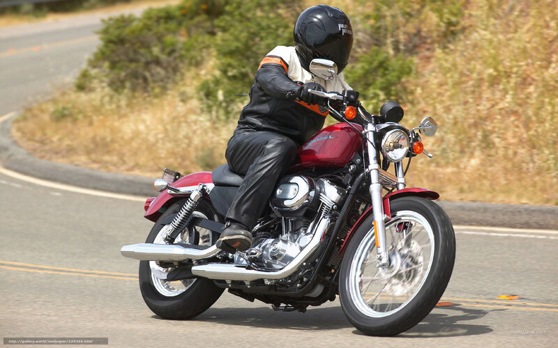 Motorcyclist on Red Bike — Active, Afternoon