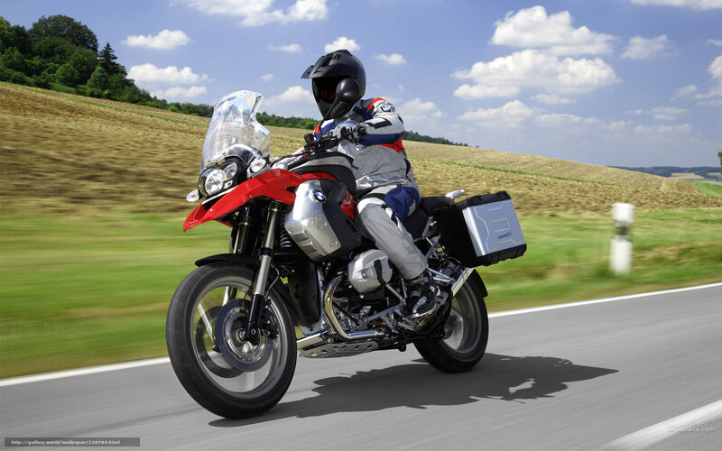 Motorcyclist on Red Bike — Active