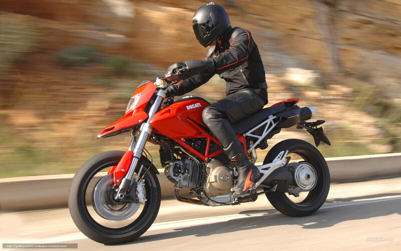 Motorcyclist on Red Bike — Dynamic, Afternoon, Photograph, Helmet, Jacket