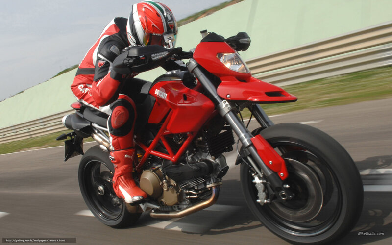 Motorcyclist on Red Bike — Dynamic, Afternoon, Photograph, Rider