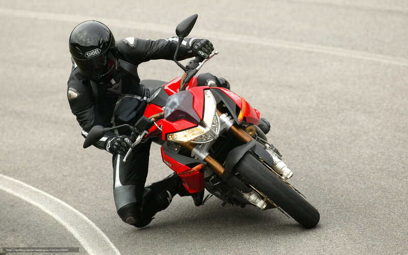 Motorcyclist on Red Bike — Dynamic, Photograph, Helmet, Road