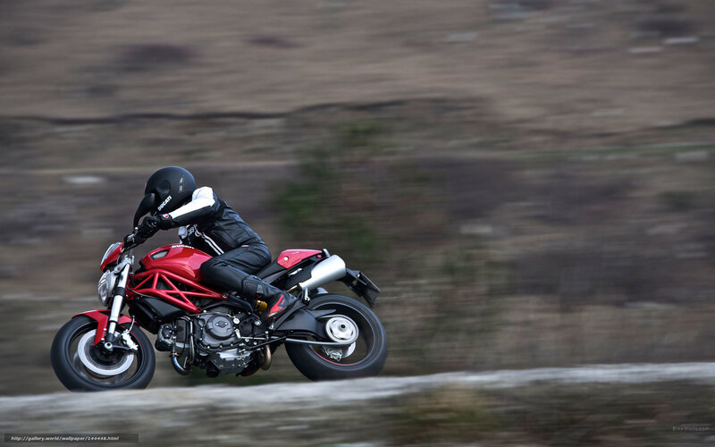 Motorcyclist on Red Bike — Dynamic, Photograph, Rider, Motorcycle