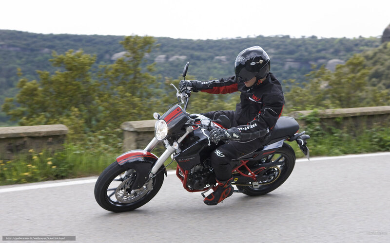 Motorcyclist on Road — Black, Active, Afternoon