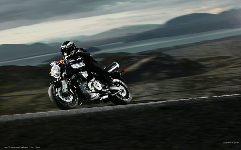 Motorcyclist on Road — Black, Dramatic, Sunset