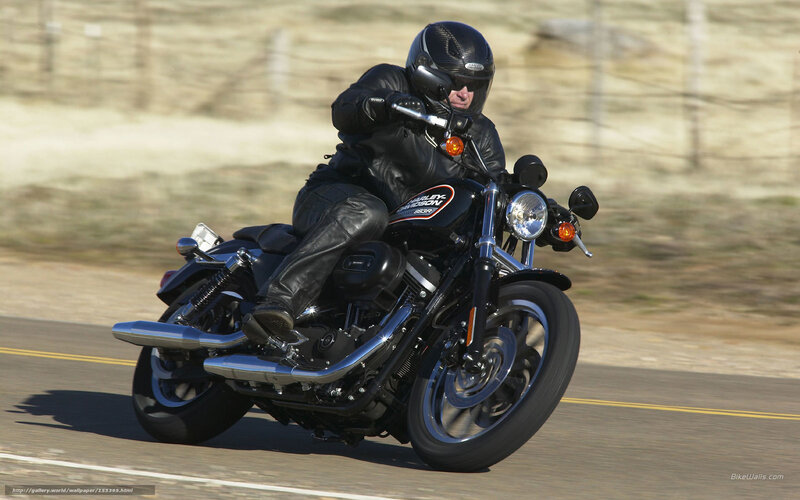 Motorcyclist on Road — Black, Dynamic, Afternoon, Photograph, Fence