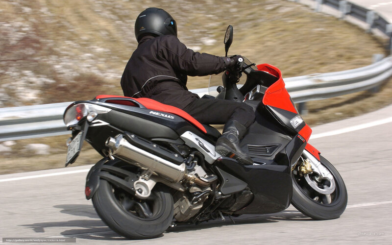 Motorcyclist on Road — Black, Dynamic, Afternoon, Photograph, Guardrail, Motorcycle