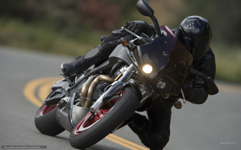Motorcyclist on Road — Black, Dynamic, Afternoon, Photograph, Helmet, Gloves