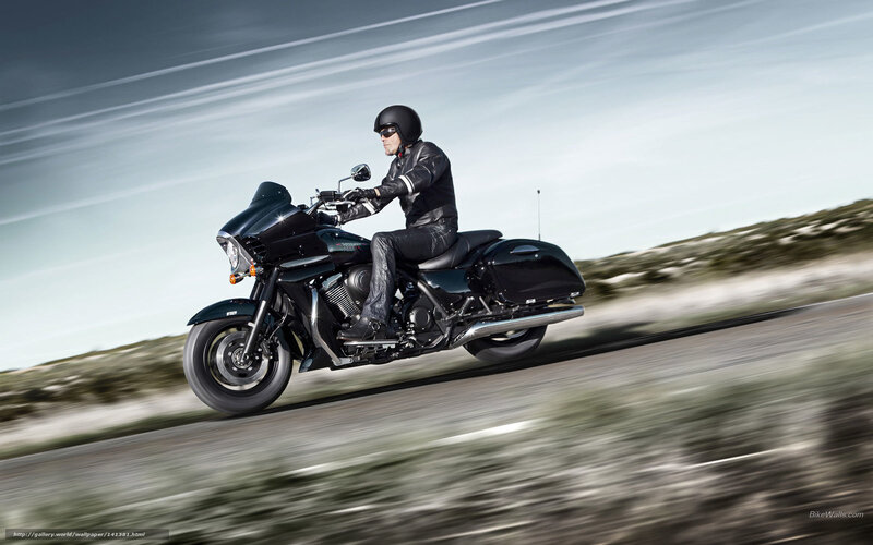 Motorcyclist on Road — Black, Dynamic, Afternoon, Photograph, Helmet, Sky