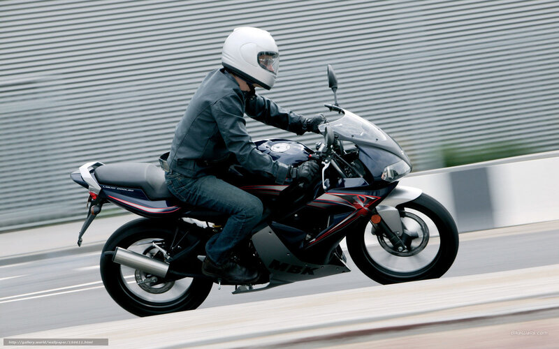 Motorcyclist on Road — Black, Dynamic, Photograph, Helmet, Jacket
