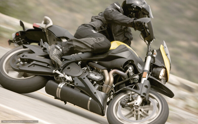 Motorcyclist on Road — Black, Dynamic, Photograph, Motorcycle, Rider, Helmet