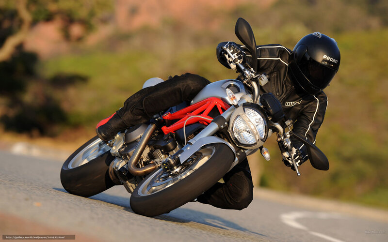 Motorcyclist on Road — Black, Dynamic, Sunset