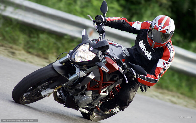 Motorcyclist on Road — Black, Dynamic
