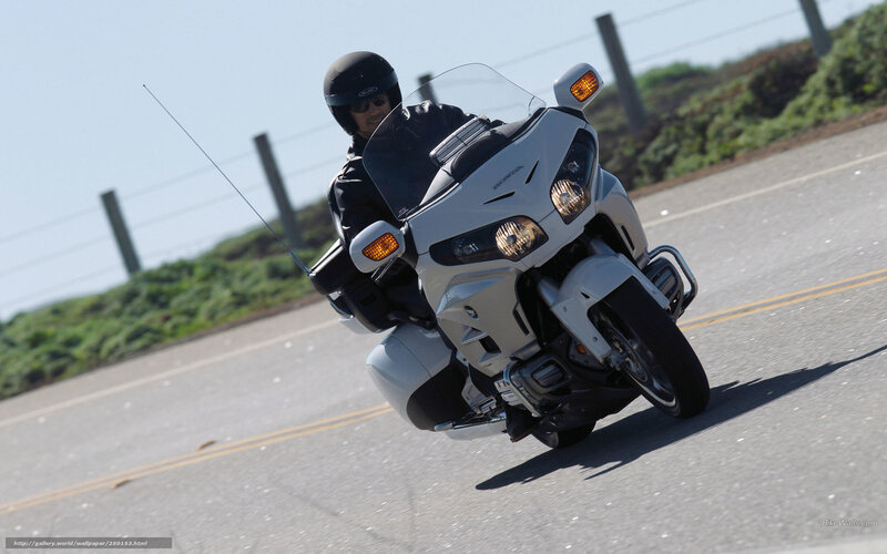 Motorcyclist on Road — Gray, Active, Afternoon, Photograph