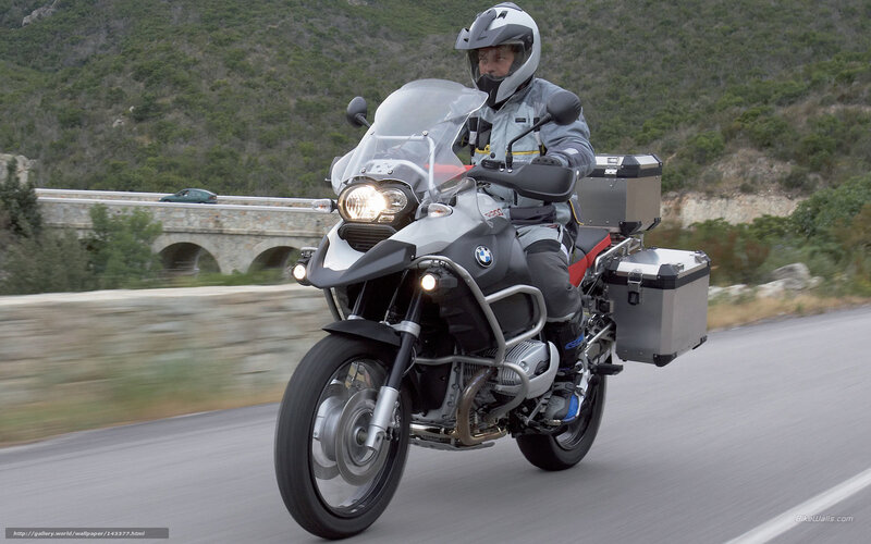 Motorcyclist on Road — Gray, Active