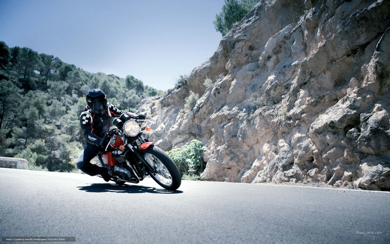 Motorcyclist on Road — Gray, Dramatic