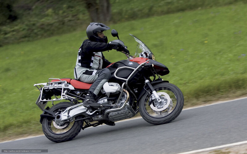 Motorcyclist on Road — Green, Active, Afternoon, Photograph, Motorcycle