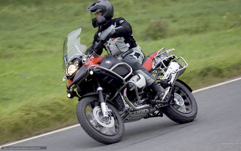 Motorcyclist on Road — Green