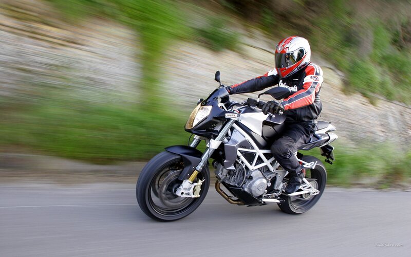 Motorcyclist on Road — Helmet