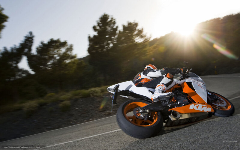 Motorcyclist on Road — Orange, Dynamic, Sunset, Photograph, Motorcycle