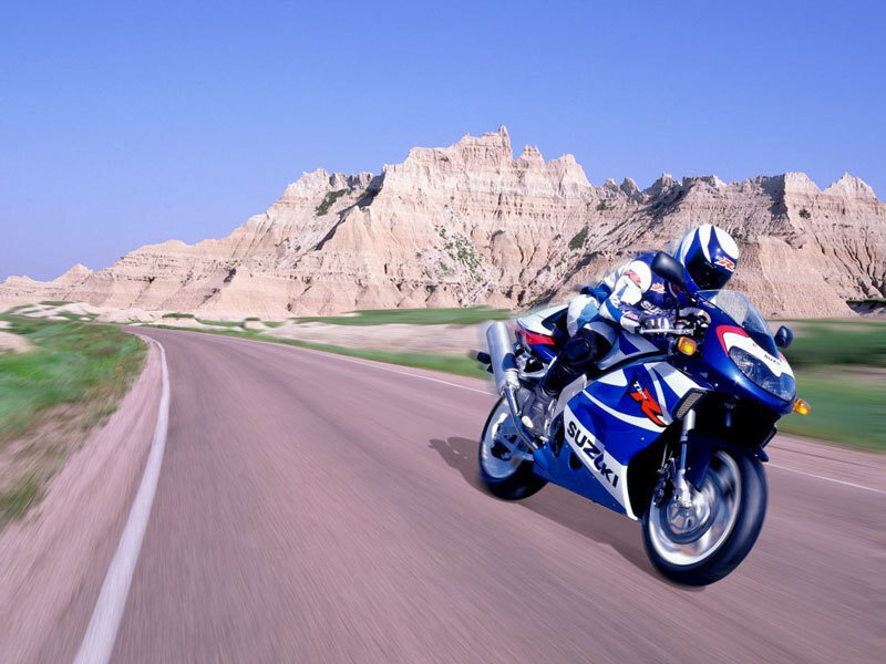 Motorcyclist on Road