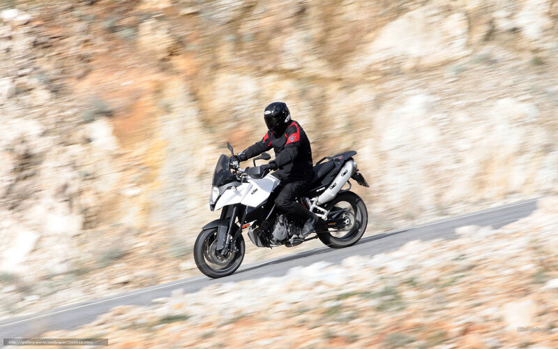 Motorcyclist on Road — White, Dynamic, Afternoon, Photograph, Motorcycle, Helmet