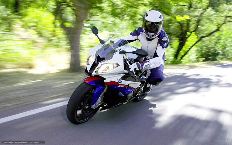 Motorcyclist on Road — White, Dynamic, Afternoon, Photograph