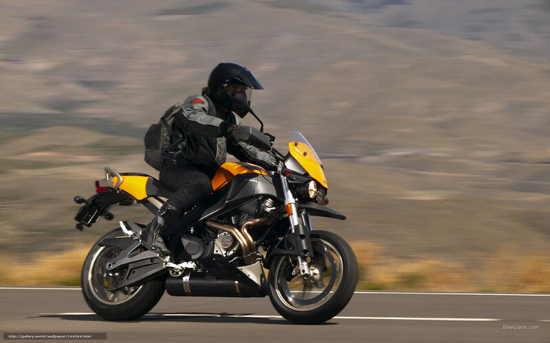 Motorcyclist on Road — Yellow, Dynamic, Afternoon