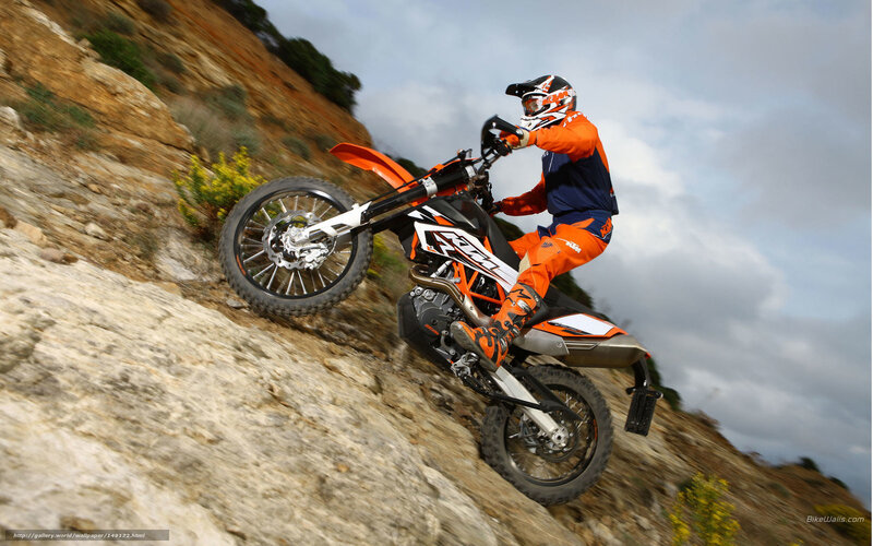 Motorcyclist on Rocky Slope
