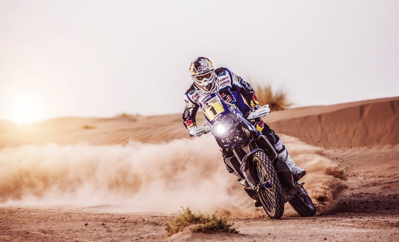 Motorcyclist on Sand Dune — Brown, Dynamic
