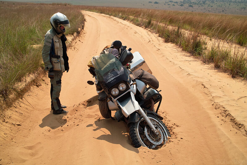 Motorcyclist on Sand