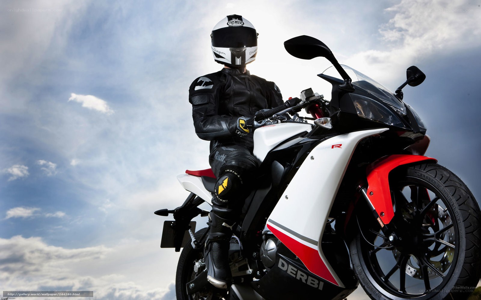 motorcyclist on sport bike