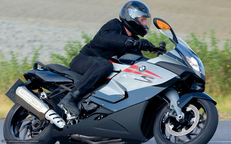 Motorcyclist on Sportbike — Black, Dynamic