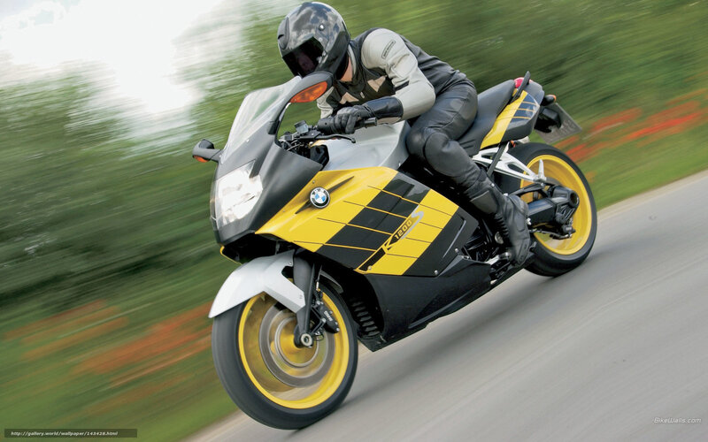 Motorcyclist on Sportbike — Yellow