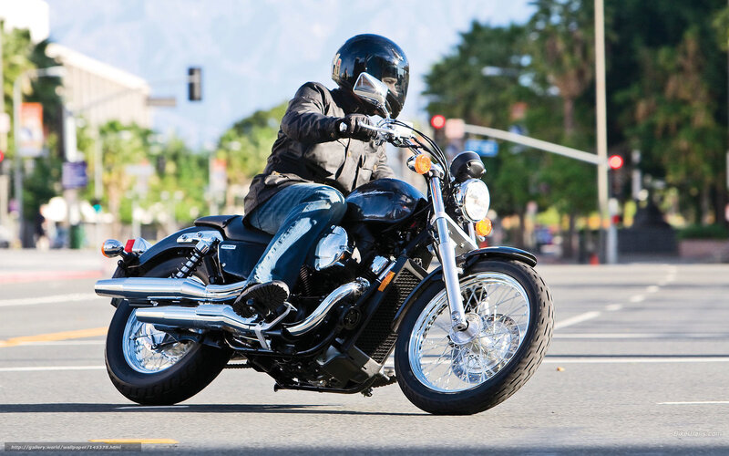 Motorcyclist on Street — Black, Active, Afternoon