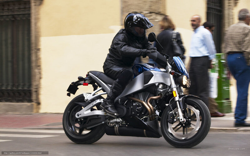 Motorcyclist on Street — Black, Dynamic, Afternoon, Photograph, People