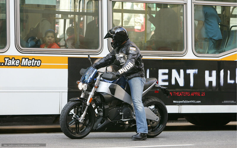 Motorcyclist on Street — Black, Urban
