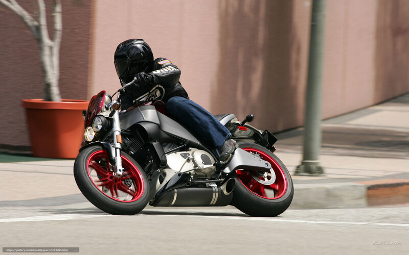 Motorcyclist on Street — Gray