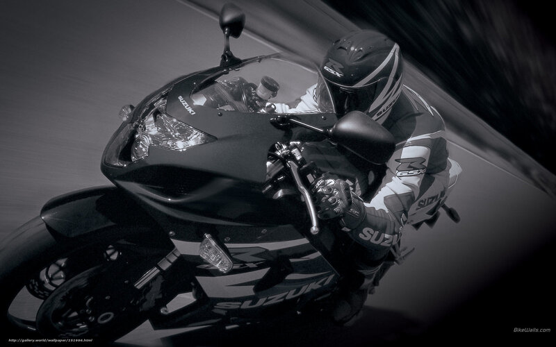 Motorcyclist on Suzuki — Black