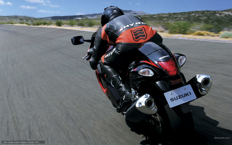 Motorcyclist on Suzuki