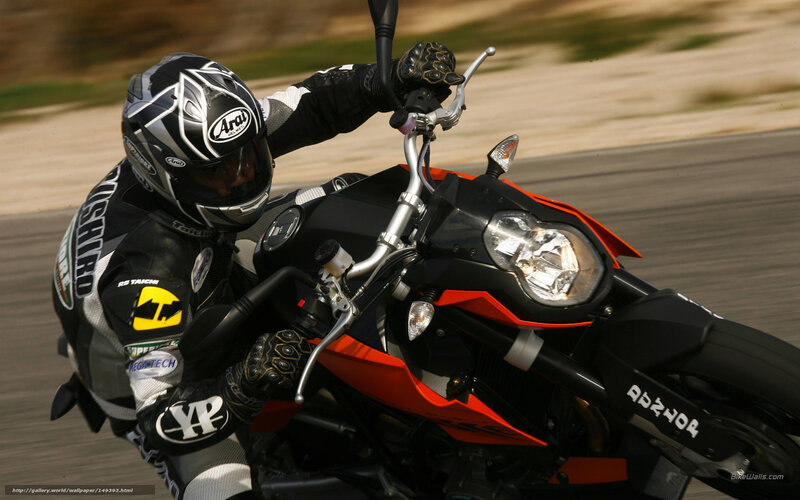 Motorcyclist on Track — Black, Dynamic, Afternoon, Photograph, Helmet, Gloves
