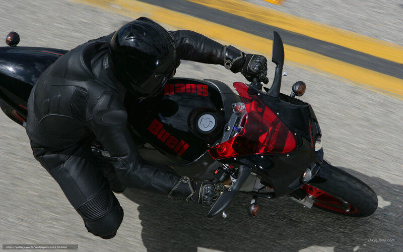 Motorcyclist on Track — Black, Dynamic, Afternoon, Photograph
