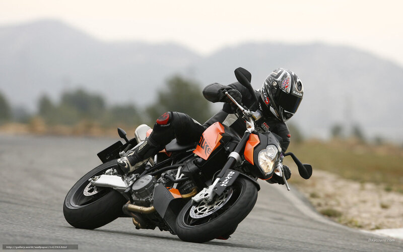Motorcyclist on Track — Black, Dynamic, Afternoon