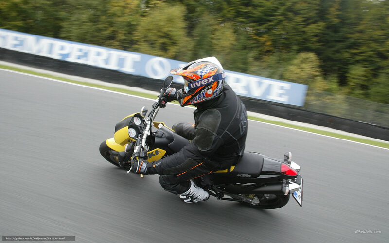 Motorcyclist on Track — Black, Dynamic, Photograph